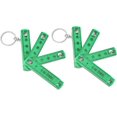 thumbnail image 1 of Folding Meter Stick,2pcs Abs Folding Ruler Portable 0.5m Foldable Ruler With Key Ring For Carpentry Laying Tilesgreen, 1 of 5