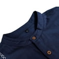 thumbnail image 6 of Long Sleeve Shirts for Men, Men's Button Down Long Sleeve Shirts Shirts Beach Casual Regular Fit Band Collar Shirts Men, 6 of 7