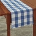 thumbnail image 2 of Park Designs Buffalo Check Backed China Blue Table Runner 13" x 36", 2 of 3