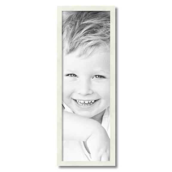 ArtToFrames 10" x 30" White Picture Frame, 10x30 inch White Wood Poster Frame (WOM-5140)