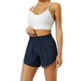 thumbnail image 4 of Women's Running Shorts Elastic High Waisted Athletic Workout Shorts with Pockets, 4 of 8
