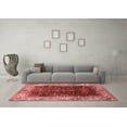 thumbnail image 3 of Ahgly Company Indoor Round Oriental Red Industrial Area Rugs, 4' Round, 3 of 4