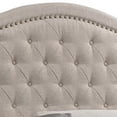 thumbnail image 3 of Fabric Upholstered Eastern King Bed with Camelback Headboard, Beige, 3 of 6