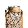 thumbnail image 6 of CoudarTitie Flower Vase with Rope Net Rope Wrapping Decorative Bottle Rustic Hanging Jar for L, 6 of 9