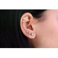 thumbnail image 2 of 4 Pairs of Titanium Push in Flat Back CZ Labret Stud, 20G Gold Silver Threadless Tragus stud Nap earring, Nose Cartilage Helix Piercing Stud, 2 of 7
