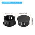 thumbnail image 2 of Uxcell 18mm 11/16" Plastic Hole Plugs, Flush Type Round Hole Cover Snap in Locking Hole Tube, Black 30Pcs, 2 of 6