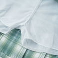 thumbnail image 6 of Alvivi Kids Girls Elastic High Waist Plaid Pleated Skirt Tennis Skort with Lining Shorts School Uniform Skirt 5-14Y Mint Green 11-12, 6 of 7
