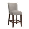 thumbnail image 6 of Chelsea Lane Counter Height Linen Dining Chairs, Set of 2, Gray, 6 of 7
