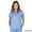 CEIL BLUE, variant on WOMENS MOCK WRAP SCRUB TOP 12 COLORS XXS-2XL