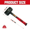 thumbnail image 3 of 2-Piece Hammer Set – 16 oz Rubber Mallet & 35MM Installation Hammer with TPR Shock-Absorbing Handles, Perfect for Outdoor, Home Repairs, Renovation, Flooring, Crafts, DIY, Camping, and Tent Stakes, 3 of 9