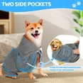 thumbnail image 3 of AUTOWT Dog Bathrobe Towel, Super Absorbent Dog Drying Coat Warming Bath Robes for after Bath Shower, 3 of 9
