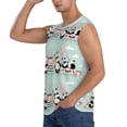 thumbnail image 3 of Goofa Cute Panda Printed Men's Sleeveless T-Shirt - Athletic Gym Workout Tank Top for Men - Moisture-Wicking, UPF 30+ Quick-Dry Muscle Tee-XX-Large, 3 of 8