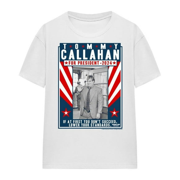 Tommy Boy Adult Callahan For President 2024 Lower Your Standards T-Shirt