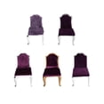 thumbnail image 1 of Muebles de comedor en miniatura para casa de muñecas a escala 1/25: sofá y silla de comedor. Violeta, 1 of 9