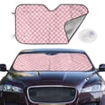 thumbnail image 2 of Haiem Irregular Plaid Car Windshield Sun Shade - Blocks UV Rays Sun Visor Protector, Sunshade to Keep Your Vehicle Cool, Universal Fit SUV Van Sedan-Medium, 2 of 7