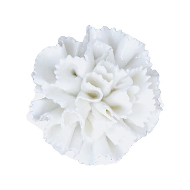 Arte en cerámica, escultura artificial única: flores colgantes de porcelana en 3D para el hogar Clavel