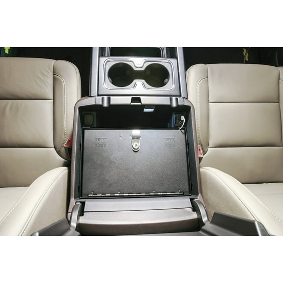Tuffy Security Products 320-01 Console Safe; Black; 2014-2019 Chevrolet Silverado 1500, 2015-2019 Chevrolet Silverado 2500 & 3500