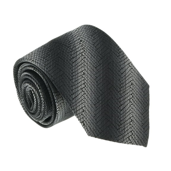 U4547 Gray/Black Graphic 100% Silk Tie