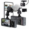 thumbnail image 1 of RYRDWP Three Recordingl Dash Cam Front Inside Rear 1080P Driving Recorder For Cars IR Night Vision Car Camera APP WiFi Control Gravity Induction With 32G Card, 1 of 9