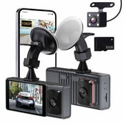 Btomtd Dashcam Front And Rear Camera,Dashcams For Cars,1080P Backup Camera Universal Flushs Mount Reverse Rear Front Side View Camera For Cars Works With Monitors