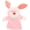 Pink, variant on Plush Animal Hand Puppet Stuffed Cartoon Bunny Hand Puppet Plaything for Kid