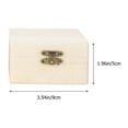 thumbnail image 3 of FRCOLOR Small Wood Box 2pcs Wooden Gift Box Gift Wrapping Box Mini Jewelry Storage Box (Wood Color),3.54"X3.54"X1.97", 3 of 4