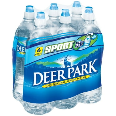 DEER PARK Brand 100% Natural Spring Water, 23.7-ounce plastic sport cap bottles (Pack of 6)