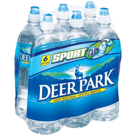 DEER PARK Brand 100% Natural Spring Water, 23.7-ounce plastic sport cap bottles (Pack of 6)