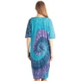 thumbnail image 3 of Just Love Short Sleeve Nightgown Sleep Dress for Women (Tie Dye Blue Purple Swirl, X-Large), 3 of 3