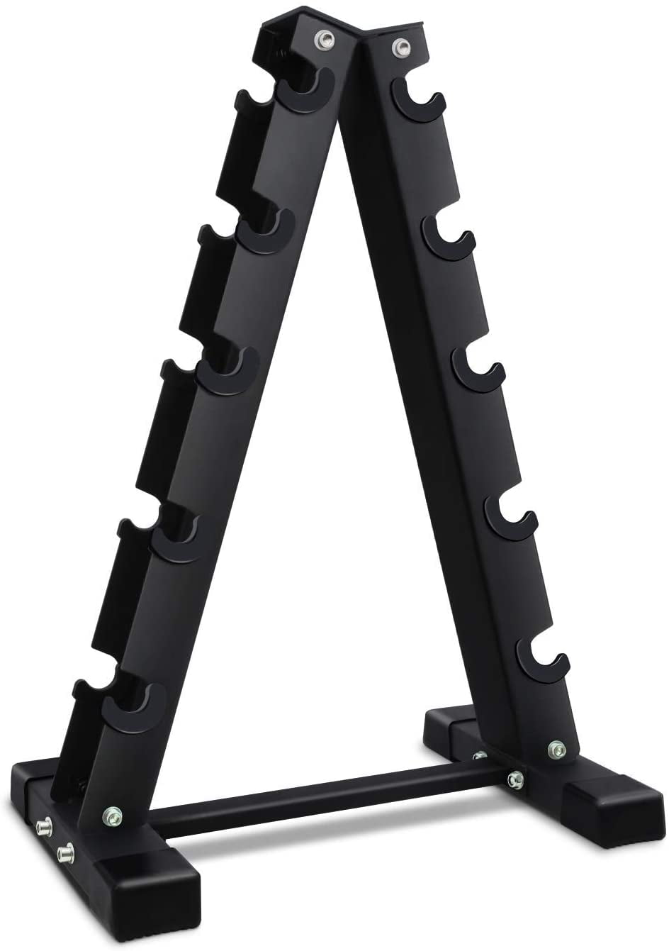 440lbs Capacity 5 Tier A-Frame Steel Dumbbell Rack Dumbbell Rack Stand Only Heavy Duty Weight Rack Stand Dumbbell Holder for Home Gym