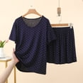 thumbnail image 2 of Fewfanhot Summer Pajamas for Women Set PJ Lounge Set with Pockets 2 Piece Soft V Neck Short Sleeve Sleepwear, 2 of 4