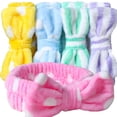 thumbnail image 1 of ShiYe toys store Diadema de maquillaje, diadema de spa, diademas con lazo, diademas para lavarse la cara, maquillaje, spa de ducha, diadema de microfibra para niñas y mujeres, regalo, 5 piezas, 1 of 5