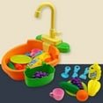 thumbnail image 3 of Orange Simulated Sink Toy For Children With Water Circulation And Accessories, 3 of 6