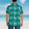 thumbnail image 3 of Lsque Funny Chicken pattern Hawaiian Shirt for Men, Unisex Summer Beach Casual Short Sleeve Button Down Shirts-XX-Large, 3 of 9