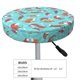 thumbnail image 4 of Disketp Sea Otters Family In Blue Water Funda Redonda para Taburete, Funda de Cojín para Silla de Bar Suave y Elástica-12 inch, 4 of 7