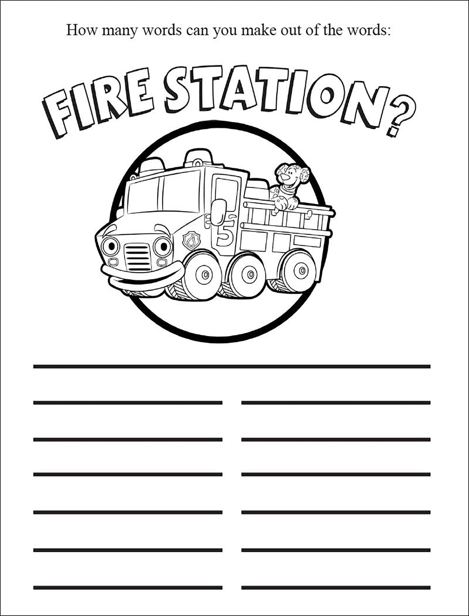 ZoCo: 25 Pack - A Visit to The Fire Station Kid's Educational Coloring & Activity Books