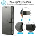 thumbnail image 3 of for Samsung Galaxy S24 Ultra Flip Wallet Case, Classic Card Slots Kickstand Strong Magnetic Premium PU Leather Drop Protective Shockproof Phone Case for Samsung Galaxy S24 Ultra, Gray, 3 of 8