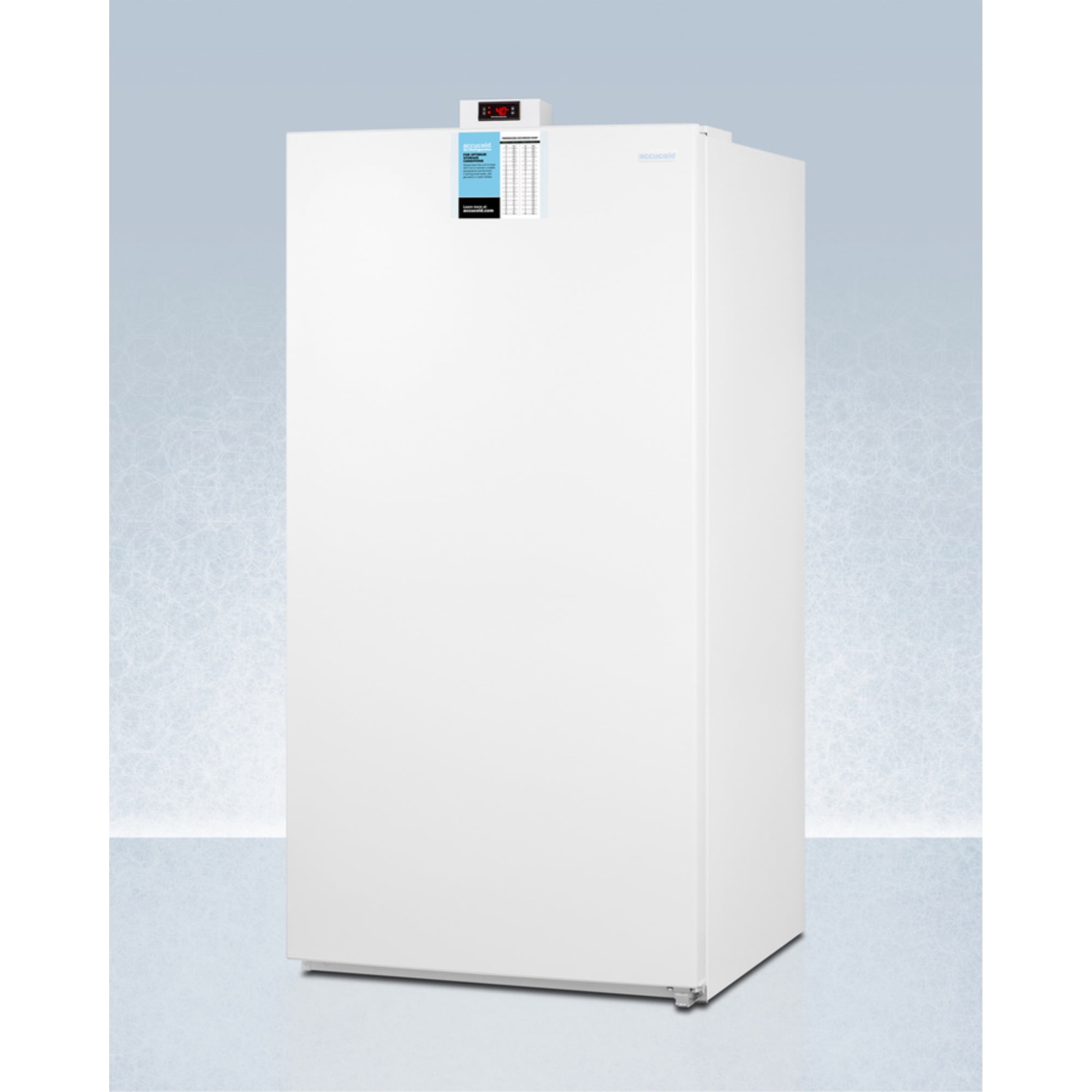 Upright 18 cu.ft. all-refrigerator in white