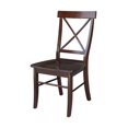 thumbnail image 2 of International Concepts K15-36-C613-2 Table Carrée à Double Abattant de 36 Po avec 2 Chaises Dossier en X, Moka Riche, 2 of 5