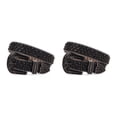 thumbnail image 2 of Decodeary Large Application Strass Ceinture Ceinture Western pour les Parties Bars et Concerts Modifier Ligne de Taille Noir 135cm 2Set, 2 of 6