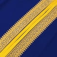thumbnail image 6 of Open Front Thobe for Men Embroidery Bisht Sleeveless Arabic Dishdasha Mesh Stand Collar Arab Thobe for Wedding & Celebration Navy XL, 6 of 7
