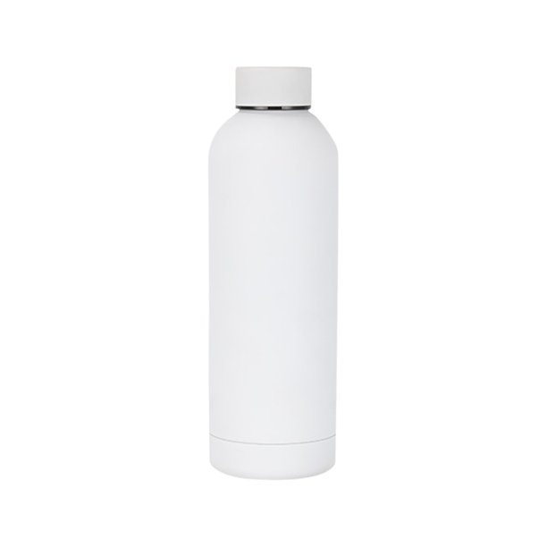 Botella de agua portátil para deportes al aire libre, taza aislada de boca pequeña de acero inoxidable de 500ml(Compre 2 y ahorre 10%)