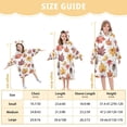 thumbnail image 4 of FORMRS Wearable Blanket Hoodie with Sleeves for Kids Cozy Flannel Sweatshirt, Gray Autumn Leaves, 4 of 7