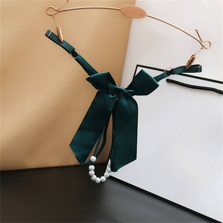 Hamky Crotchless Underwear Womens Underwear Fashion Women Underwear Cutout Pendant Pearl Beads Butterfly G String Thong Underpants Cotton Underwear Seamless Underwear Green One Size