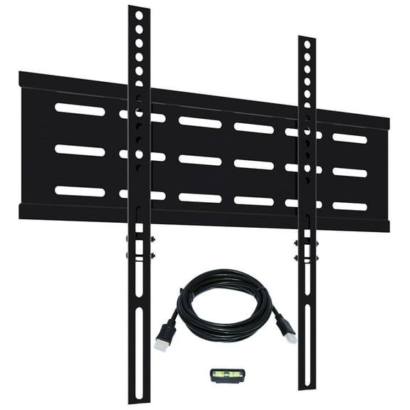 "Koramzi Ultra Slim Fixed TV Wall Mount Bracket for 26-55"" TVs, VESA 400 x 400, Black"