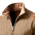 thumbnail image 3 of Ceisia Men's Solid Color Long Sleeve Stand-Up Zipper Flap Cargo Jacket Windbreaker CoatFeatures: 1.This coat mad e Gift, 3 of 5