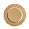 thumbnail image 4 of Round Beaded Charger Plates, 13 Inch, with Napkin Rings and Cloth Napkins, Set of 6 (Gold), 4 of 8