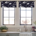 thumbnail image 4 of LALILO Kitchen Curtain Valance Ikat Tie With Stripes And Rod Pocket Window Curtain 52"x 18" Set of 2, 4 of 7