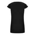 thumbnail image 5 of QLEICOM Womens Ruffle Sleeve Tank Tops Vneck Loose Fit Tunic Side Split Tshirt Casual Blouses Basic Cami Top Slim Vest Blouse Black L, US Size 8, 5 of 6