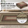thumbnail image 6 of 8' x 10' Braided Jute Print Area Rug Washable Non-Slip Pet Friendly Carpet with Concentric Design, Stain Resistant for Living Room, Bedroom & Home Office, 6 of 7
